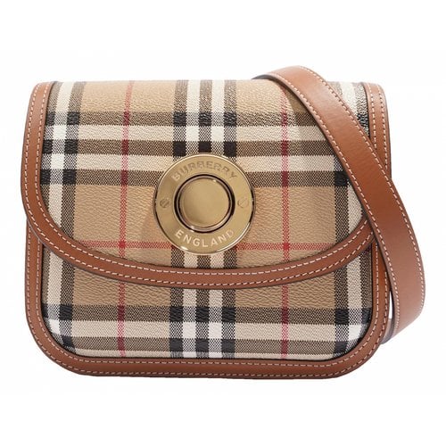Pre-owned Burberry Cloth Crossbody Bag In Beige