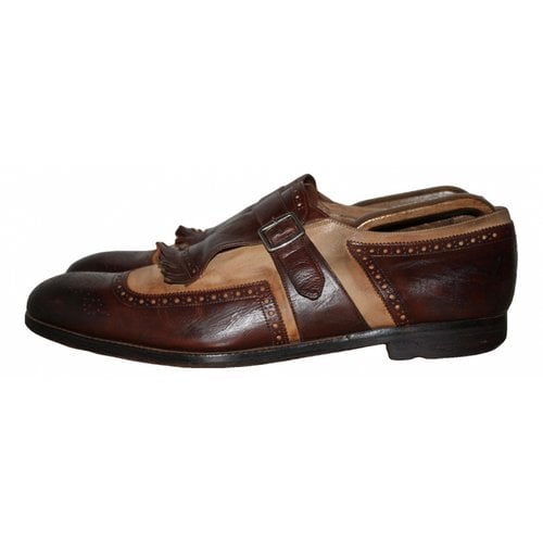 Pre-owned Church's Leather Flats In Brown