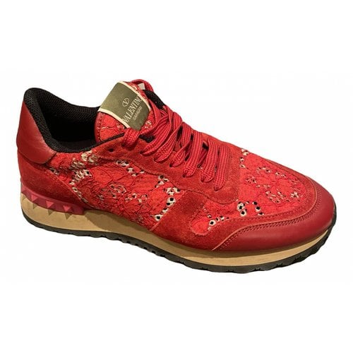 Pre-owned Valentino Garavani Rockrunner Trainers In Red