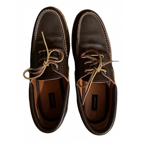 Pre-owned Dsquared2 Leather Lace Ups In Brown