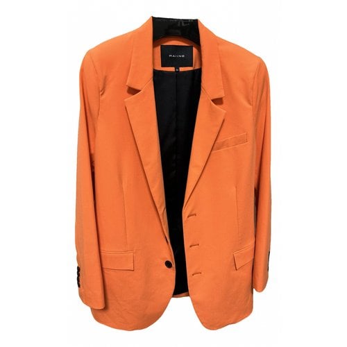 Pre-owned Raiine Wool Coat In Orange