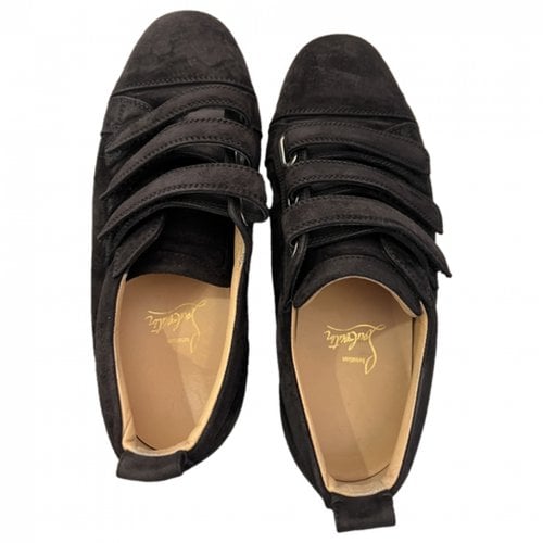 Pre-owned Christian Louboutin Louis Trainers In Black
