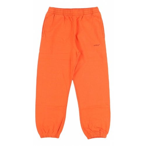 Pre-owned Off-white Trousers In Orange