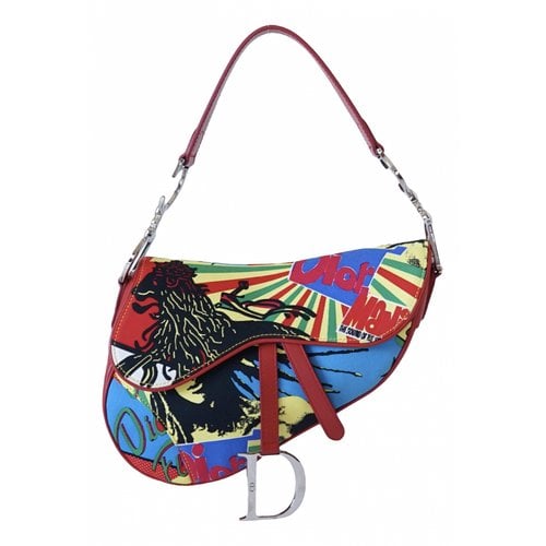 Pre-owned Dior Saddle Cloth Handbag In Multicolour