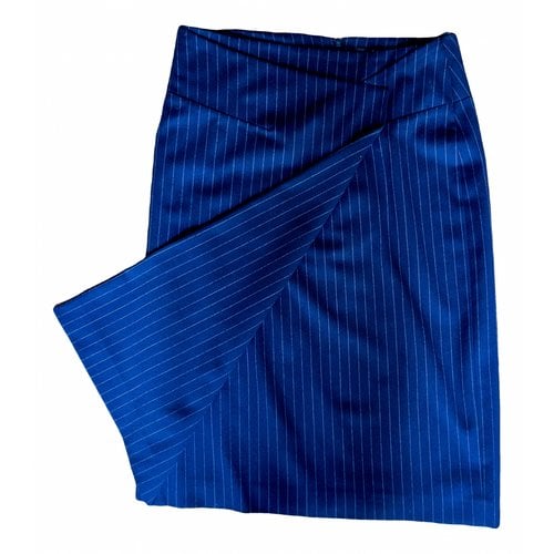 Pre-owned Hugo Boss Cashmere Mid-length Skirt In Blue