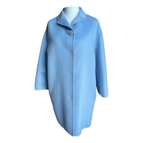 Pre-owned Prada Wool Coat In Blue
