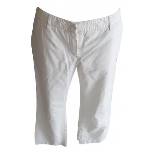 Pre-owned Prada Carot Pants In White