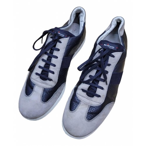 Pre-owned Kiton Leather Low Trainers In Multicolour