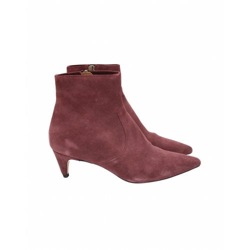 Pre-owned Isabel Marant Ankle Boots In Red