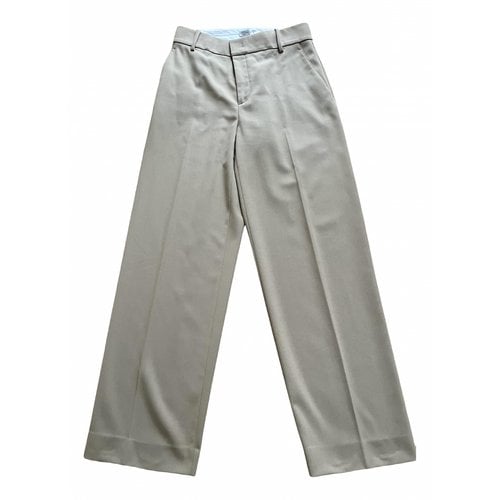 Pre-owned Vince Wool Straight Pants In Camel