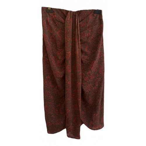 Pre-owned Sissel Edelbo Silk Mid-length Skirt In Multicolour