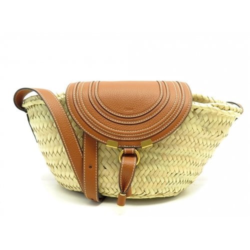 Pre-owned Chloé Linen Crossbody Bag In Brown