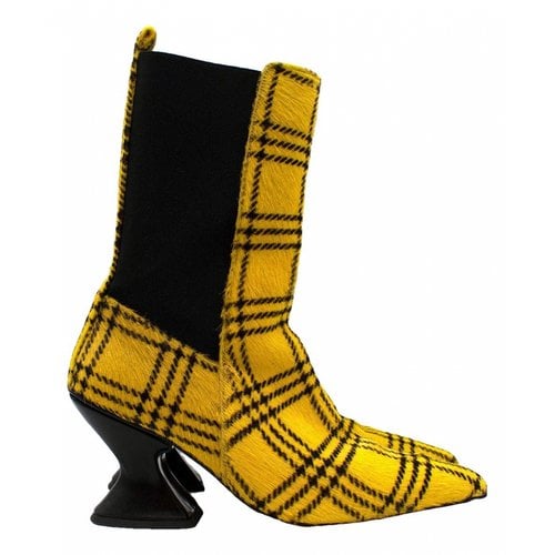 Pre-owned Marques' Almeida Leather Boots In Yellow