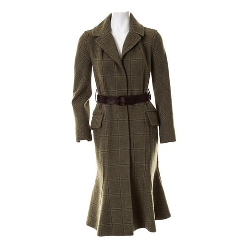 Pre-owned Louis Vuitton Wool Peacoat In Green