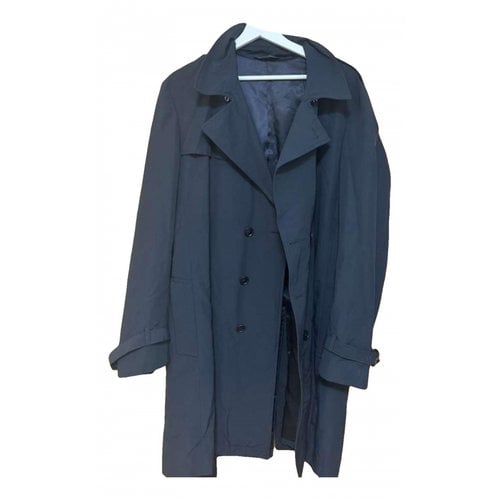 Pre-owned Calvin Klein Collection Trenchcoat In Blue