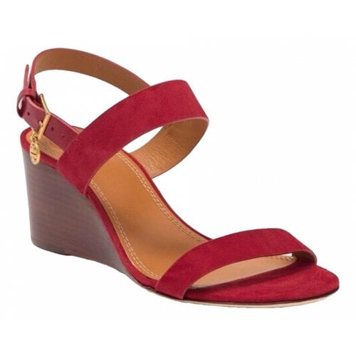 Pre-owned Tory Burch Sandal In Red