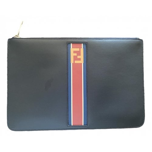 Pre-owned Fendi Leather Bag In Blue
