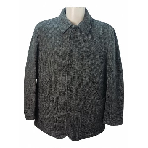 Pre-owned Fay Wool Coat In Grey