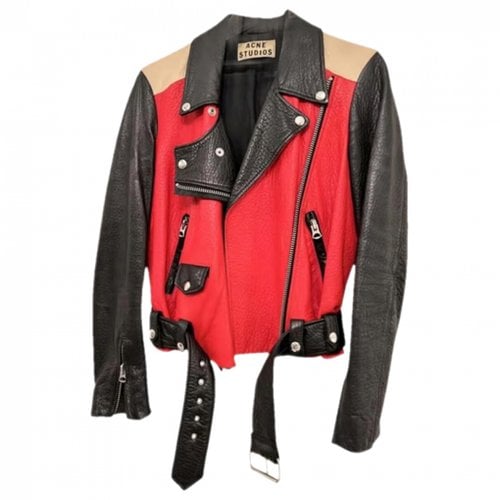 Pre-owned Acne Studios Leather Jacket In Red