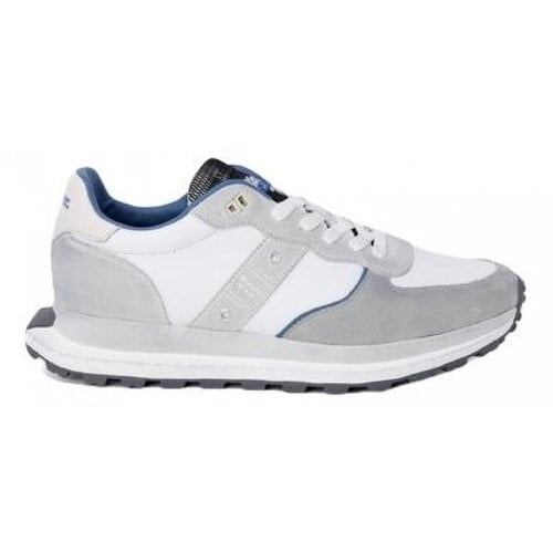 Pre-owned Blauer Leather Low Trainers In Grey