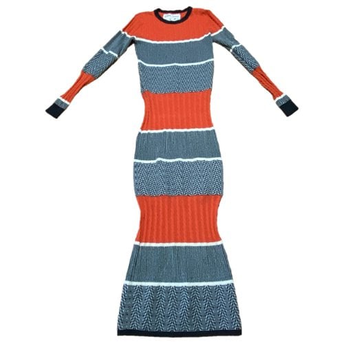 Pre-owned Henrik Vibskov Wool Maxi Dress In Multicolour