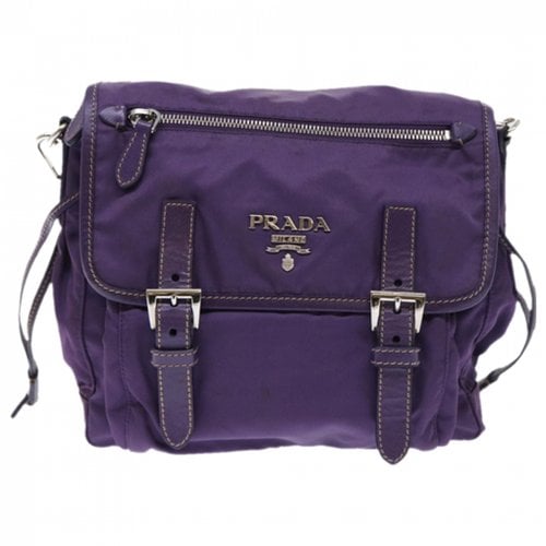 Pre-owned Prada Tessuto Handbag In Purple