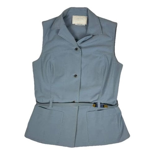 Pre-owned Prada Short Vest In Blue