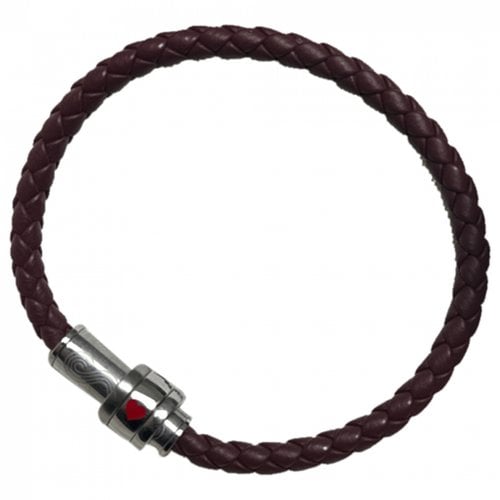 Pre-owned Montblanc Leather Jewellery In Burgundy