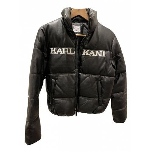 Pre-owned Karl Kani Vegan Leather Short Vest In Black