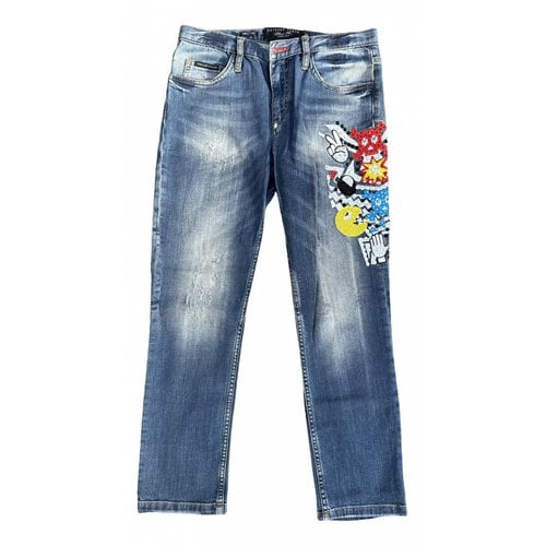 Pre-owned Philipp Plein Slim Jeans In Blue