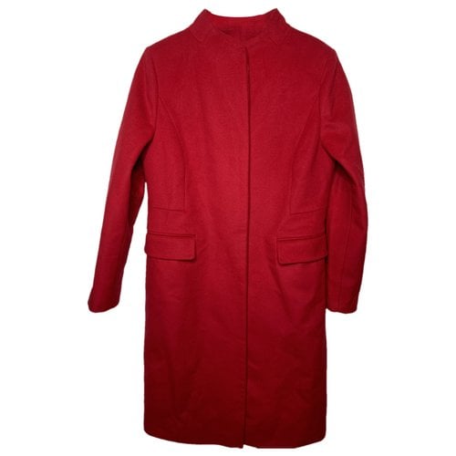 Pre-owned Hobbs Wool Coat In Red