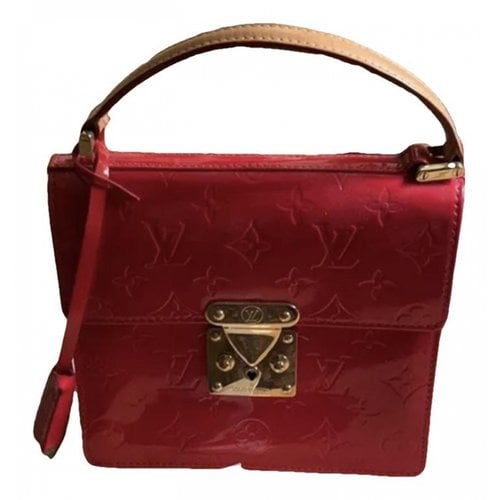 Pre-owned Louis Vuitton Spring Street Patent Leather Handbag In Red