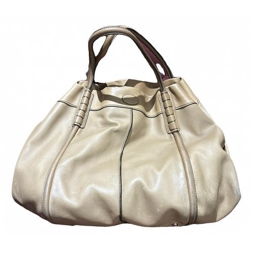 Pre-owned Tod's Leather Handbag In Camel