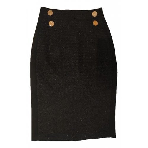 Pre-owned Liujo Wool Mid-length Skirt In Black