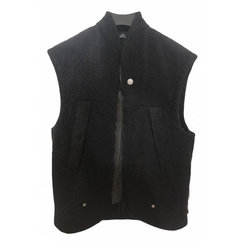 Pre-owned Stone Island Wool Vest In Black