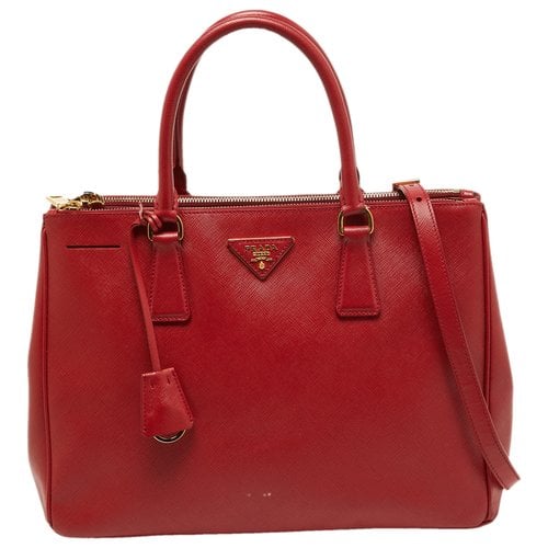 Pre-owned Prada Leather Tote In Red