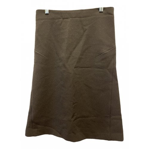 Pre-owned Alexander Mcqueen Wool Mid-length Skirt In Brown