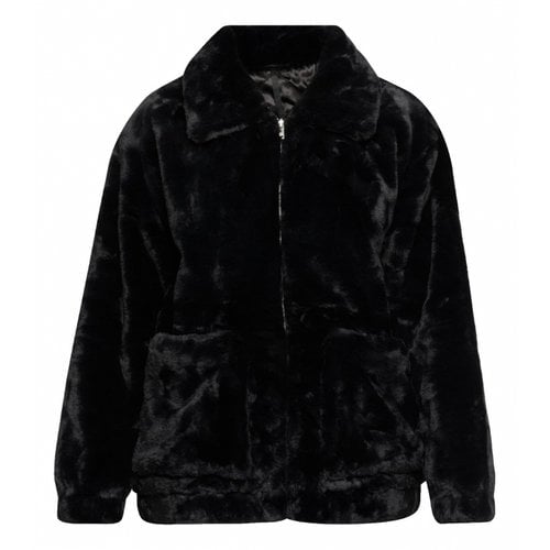 Pre-owned Ugg Faux Fur Jacket In Black