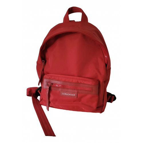 Pre-owned Longchamp Backpack In Red