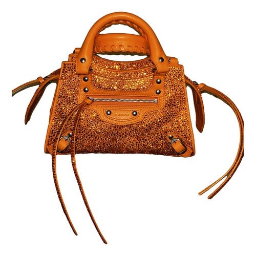 Pre-owned Balenciaga Neo Classic Leather Crossbody Bag In Orange