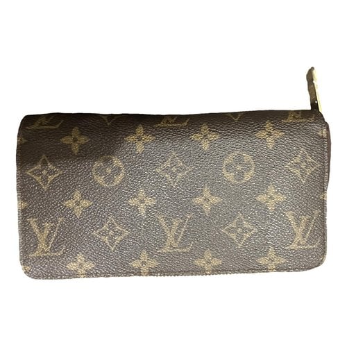Pre-owned Louis Vuitton Zippy Leather Wallet In Brown