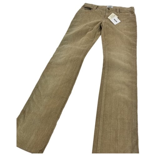 Pre-owned Moschino Straight Pants In Brown
