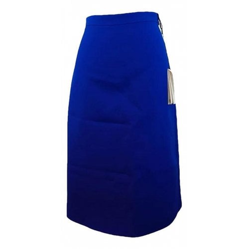 Pre-owned Gucci Silk Skirt In Blue