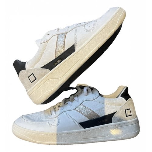 Pre-owned Date Leather Trainers In White