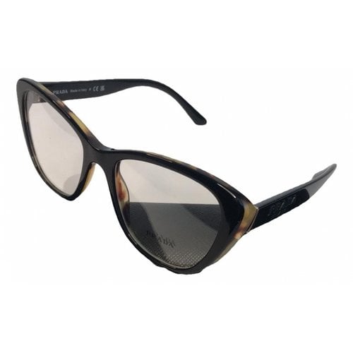 Pre-owned Prada Oversized Sunglasses In Black