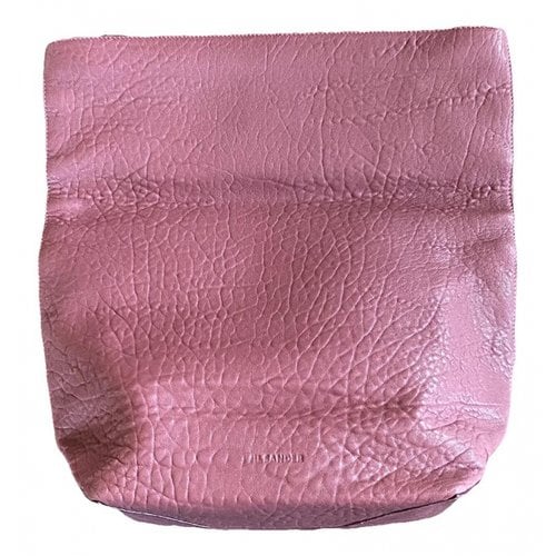 Pre-owned Jil Sander Leather Clutch Bag In Pink