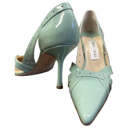 Pre-owned Jimmy Choo Patent Leather Heels In Turquoise