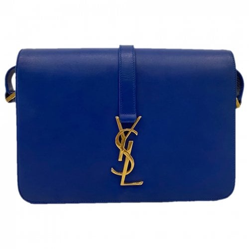 Pre-owned Saint Laurent Solférino Leather Handbag In Blue