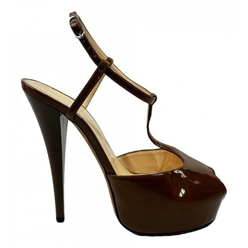 Pre-owned Giuseppe Zanotti Patent Leather Heels In Camel
