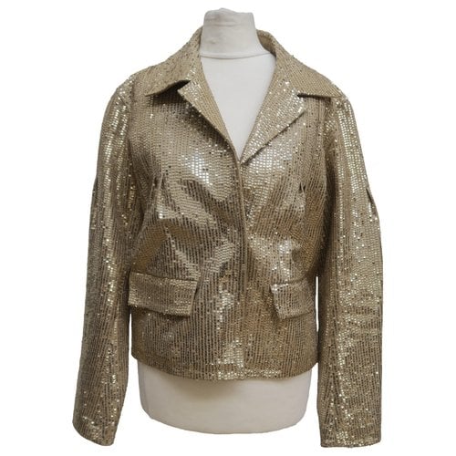 Pre-owned Dior Glitter Short Vest In Gold